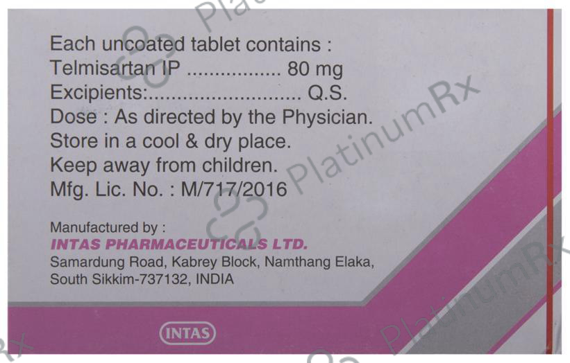 Sartel 80mg Tablet 15s