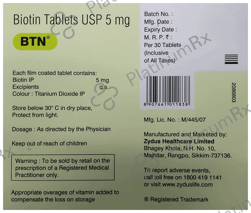 BTN Tablet 30 tablets
