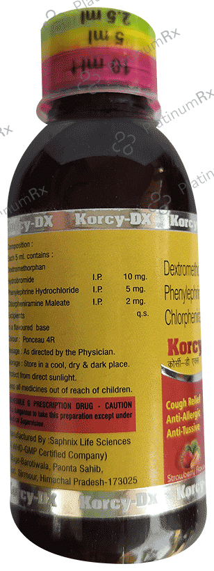 Korcy-DX Syrup Strawberry Sugar Free