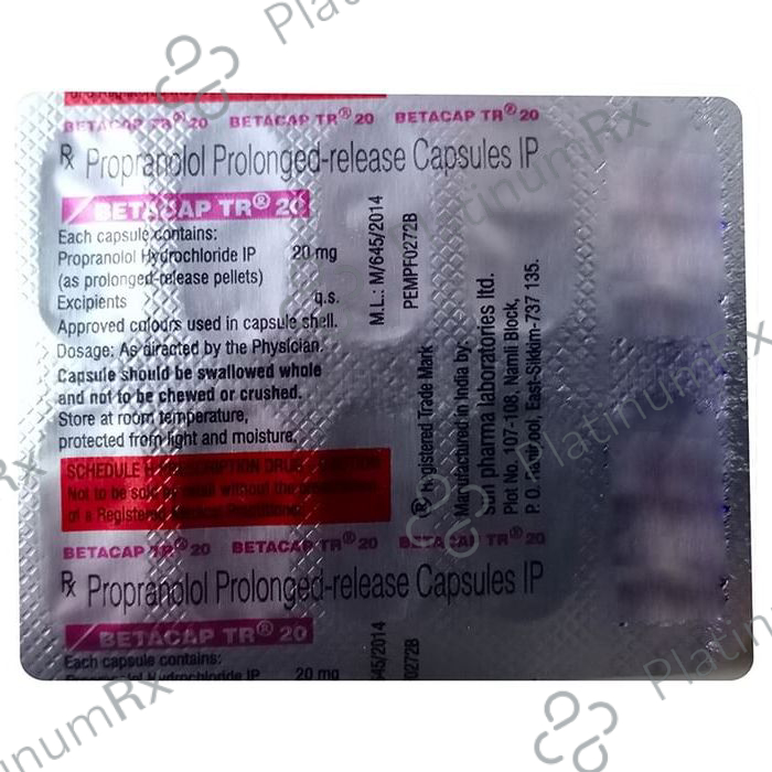 Betacap TR 20mg Capsule PR 10s