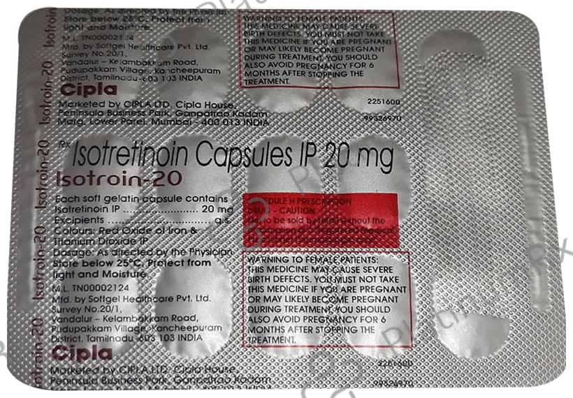 Isotroin 20mg Capsule 15s