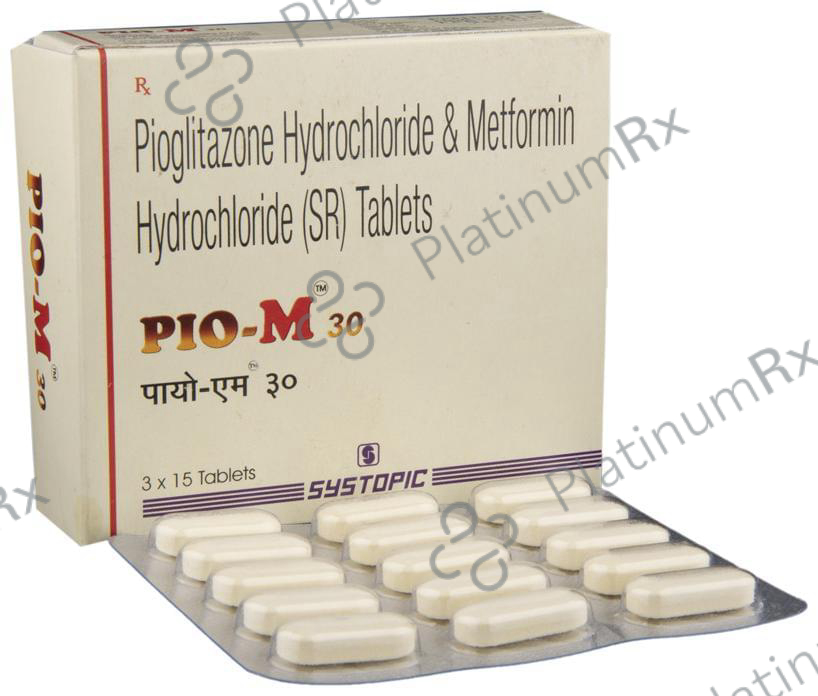 Pio M 30/500mg Tablet SR 15s