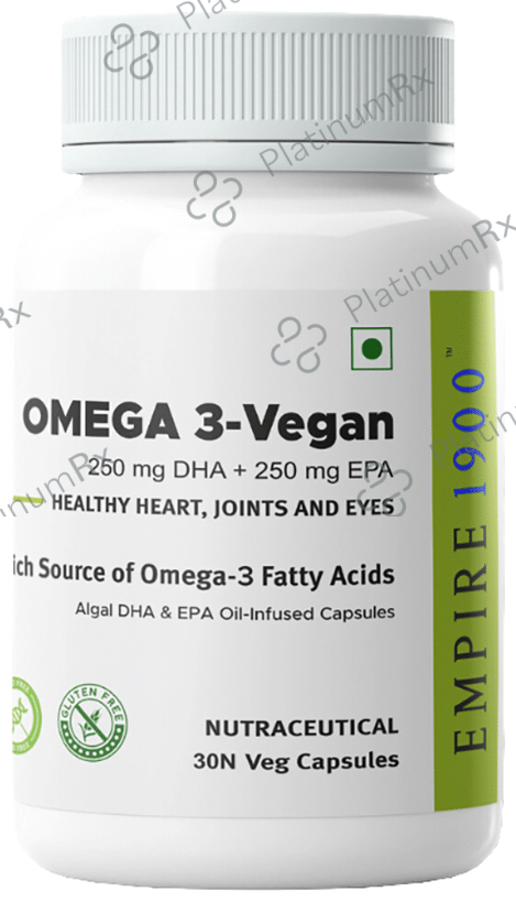 EMPIRE 1900 Omega-3 Vegan Capsules - Omega-3 for Vegetarians -Vegan Omega-3 Supplement - 30 vegicaps