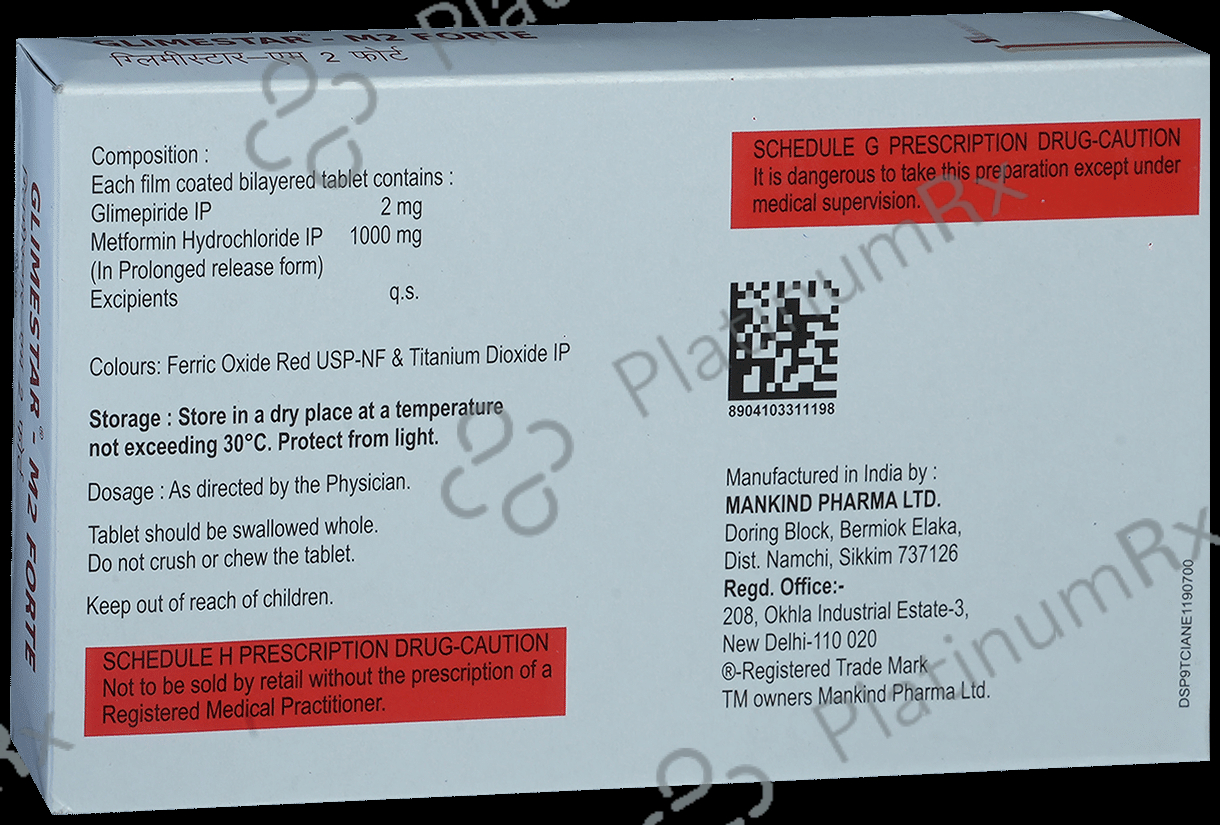 Glimestar M 2/1000mg Forte Tablet PR 30s