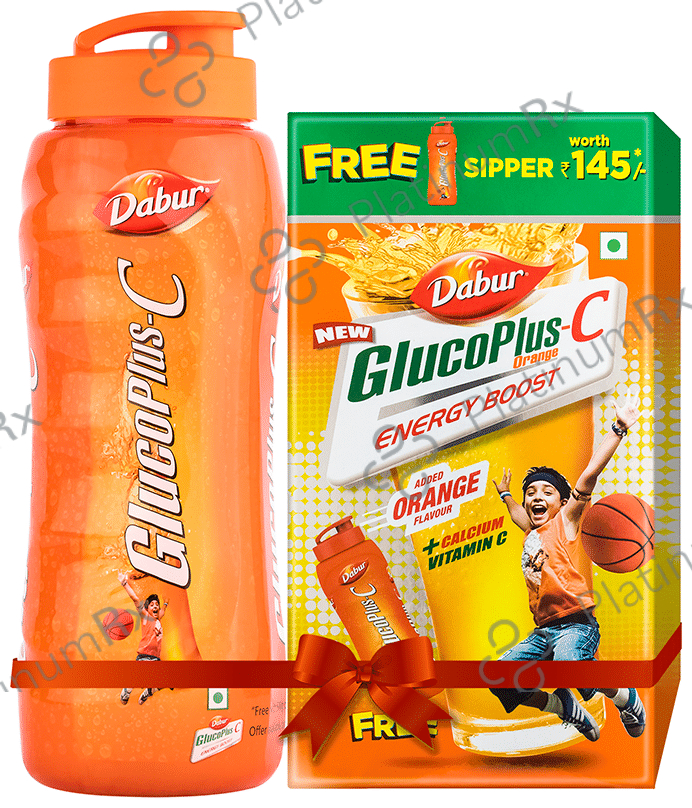 Dabur Glucoplus C Powder with Calcium & Vitamin C - Flavour Orange