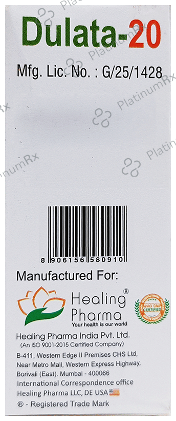 Dulata 20mg Tablet
