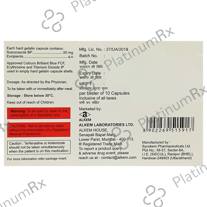 Itratuf SB 50mg Capsule