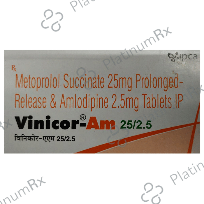 Vinicor AM 25/2.5mg Tablet PR 10s