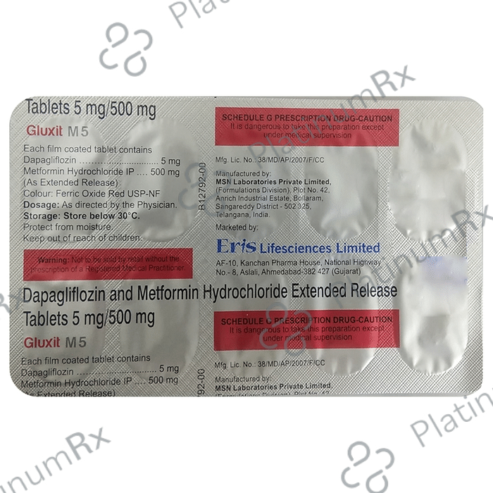 Gluxit M 5/500mg Tablet ER 10s
