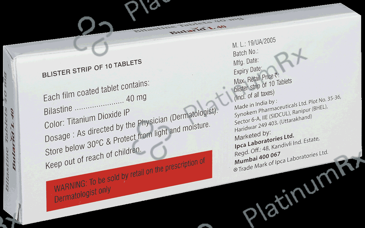 Bularid L 40mg Tablet 10s