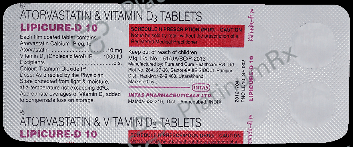 Lipicure D 10/1000IU Tablet 10s
