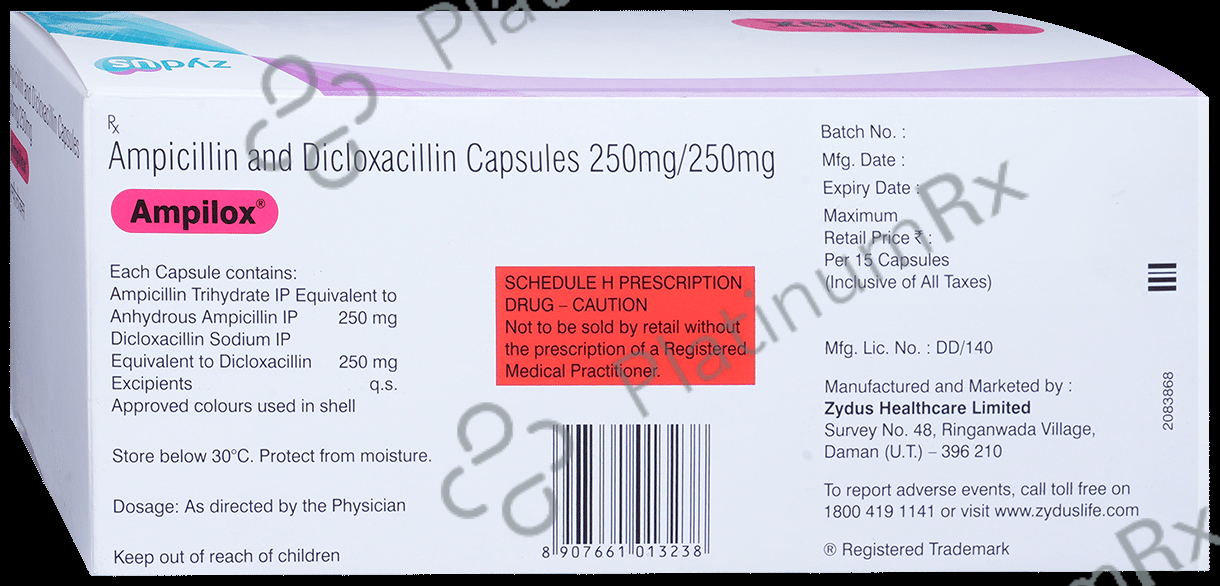 Ampilox 250/250mg Capsule 15s
