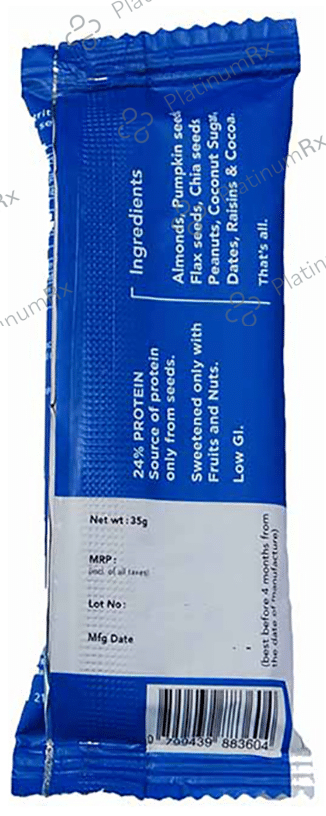 Flat Tummies Protein Bar (35gm Each) Cocoa 1 Bar