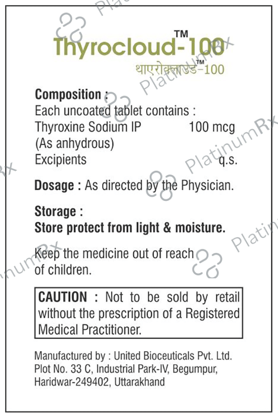 Thyrocloud 100 Tablet