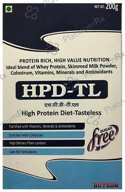 HPD-TL High Protein with Whey, Colostrum, Vitamins & Minerals - Sugar Free - Powder