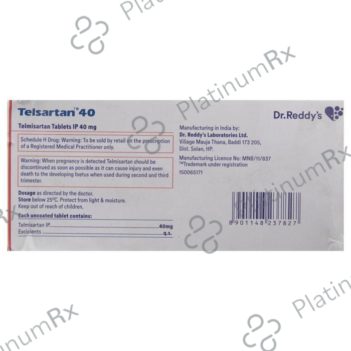 Telsartan 40mg Tablet 15s