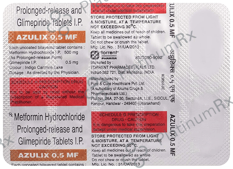 Azulix 0.5 MF 0.5/500mg Tablet PR 10s