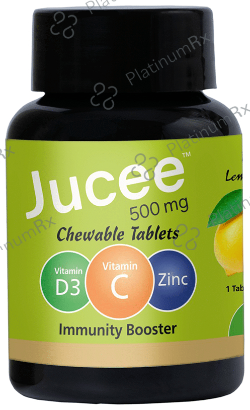 Jucee 500mg Chewable Tablet (60 Each) Delicious Lemon 1 Bottle