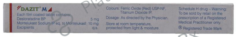 Dazit M 5/10mg Tablet 10s