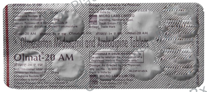 Olmat 20 AM Tablet 10 Tablet