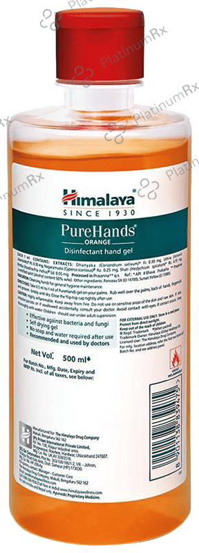 Himalaya Wellness Pure Hands Sanitizer Orange 500 ml
