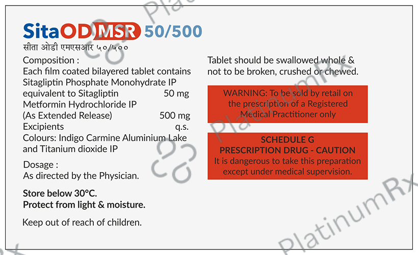 SitaOD MSR 50/500 Tablet