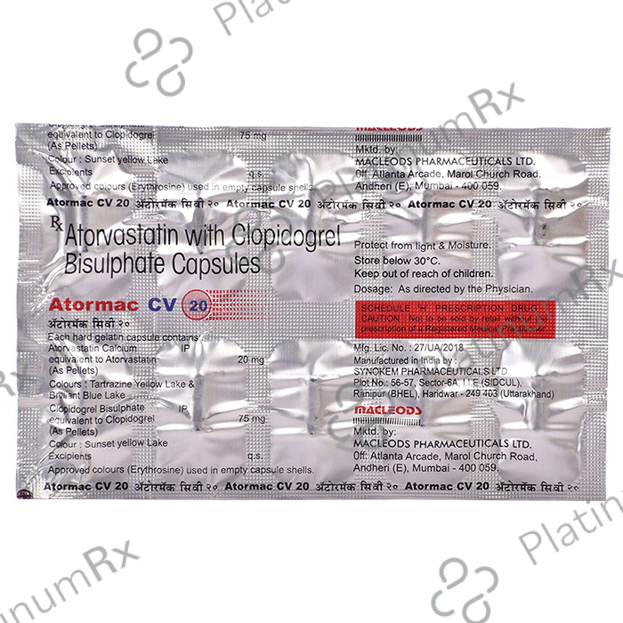 Atormac CV 20/75mg Capsule 10s