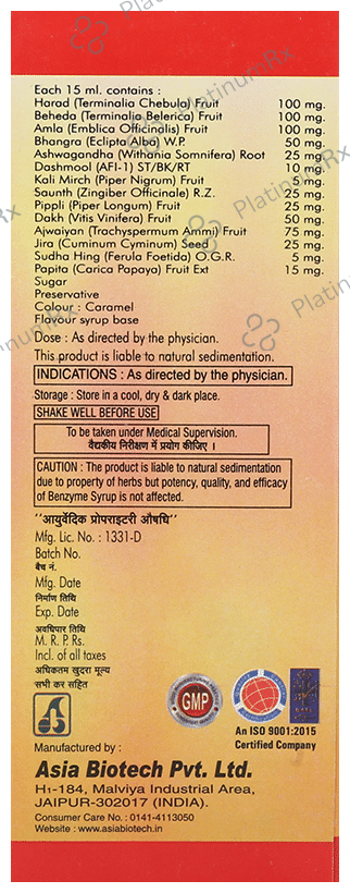 Asia Biotech Benzyme Syrup