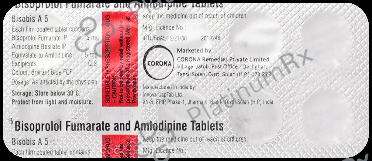 Bisobis A 5/5mg Tablet 10s