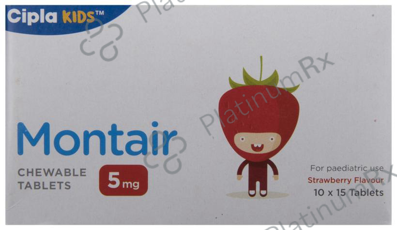 Montair 5mg Chewable Tablet Strawberry 15s