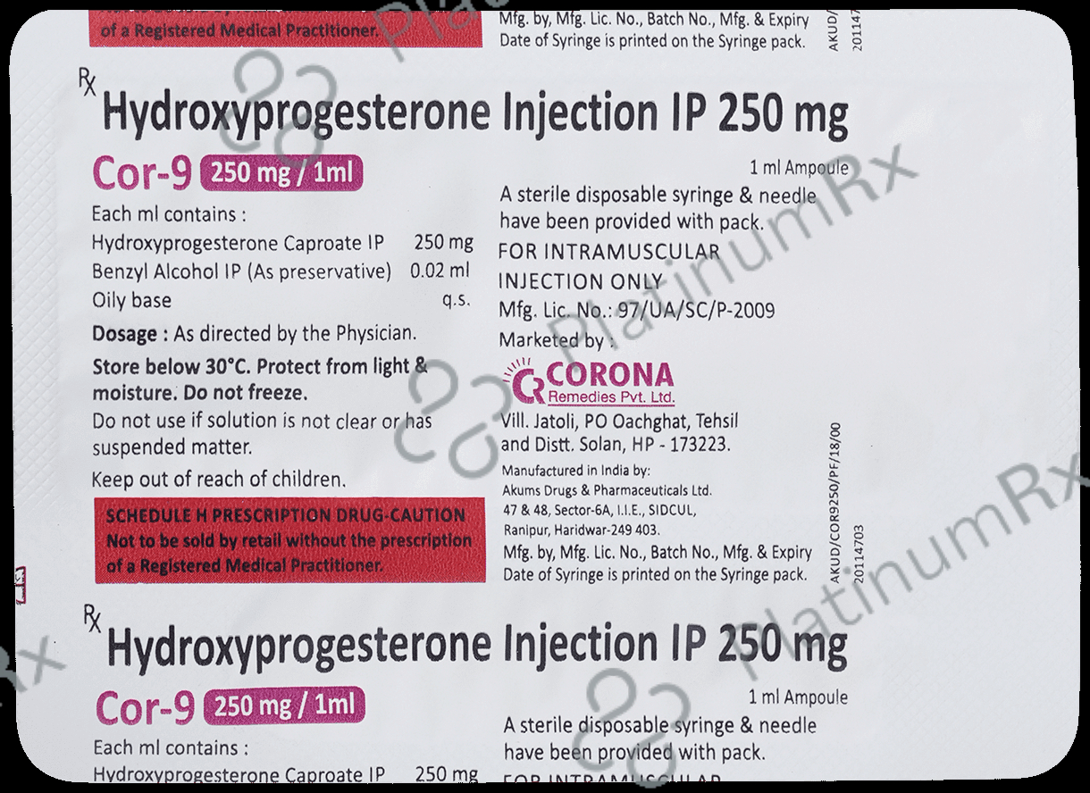 Cor 9 250mg Injection 1s