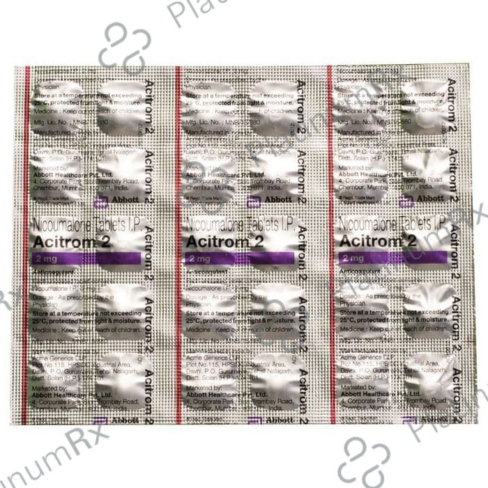 Acitrom 2mg Tablet 10s