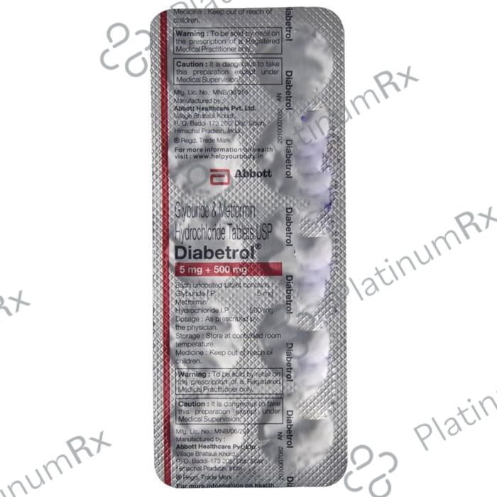 Diabetrol 5/500mg Tablet 10s