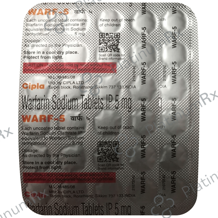 Warf 5mg Tablet 30s