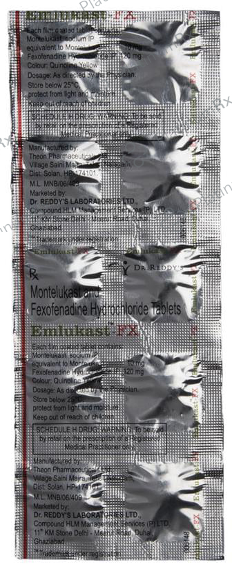 Emlukast FX 120/10mg Tablet 10s