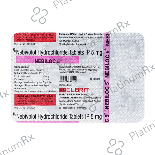 Nebiloc 5mg Tablet 15s