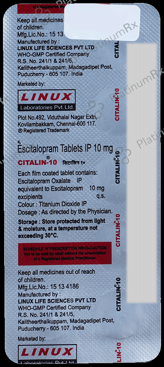 Citalin 10mg Tablet 10s
