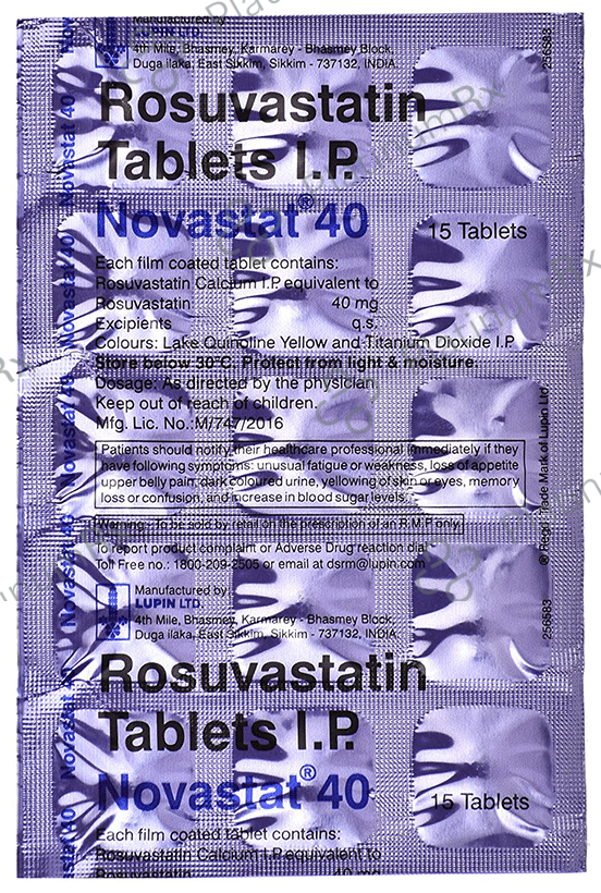 Novastat 40mg Tablet 15s