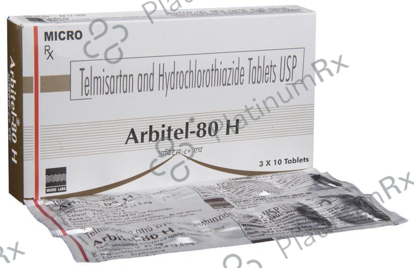 Arbitel 80H 12.5/80mg Tablet 10s