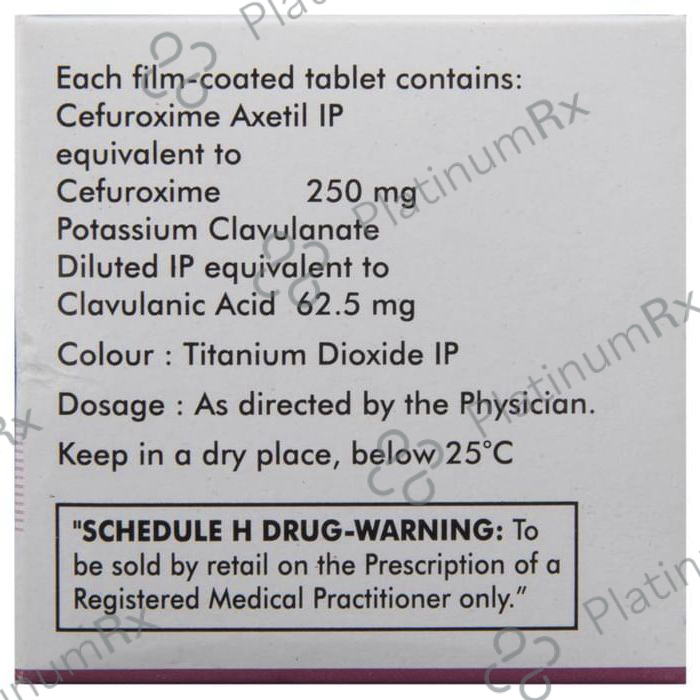 Pulmocef CV 250/62.50mg Tablet 10s