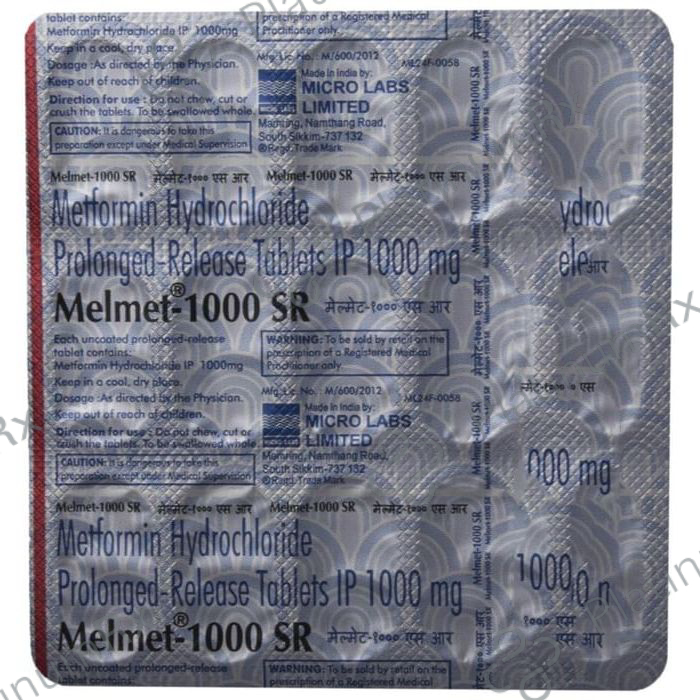 Melmet SR 1000mg Tablet 15s