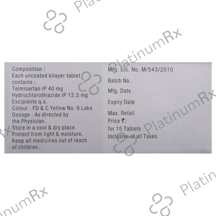 Telsar H 40/12.5mg Tablet 15s