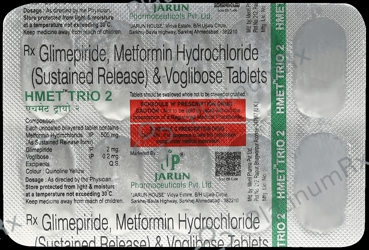 Hmet Trio 2/500/0.2mg Tablet SR 10s