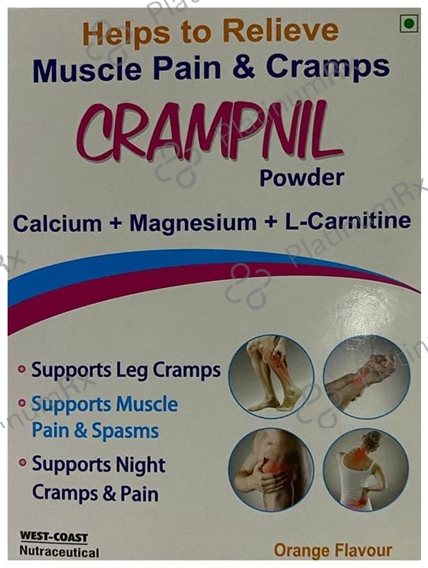 Crampnil Powder Sachet (15gm Each) Orange Flavour