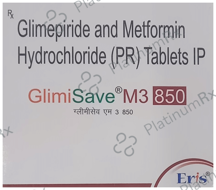 Glimisave M3 850mg Tablet PR 15s