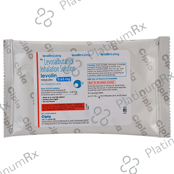 Levolin 0.63mg Respules 5s