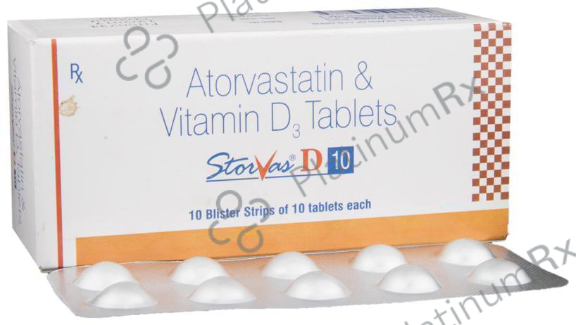 Storvas D 10 10mg/1000IU Tablet 10s