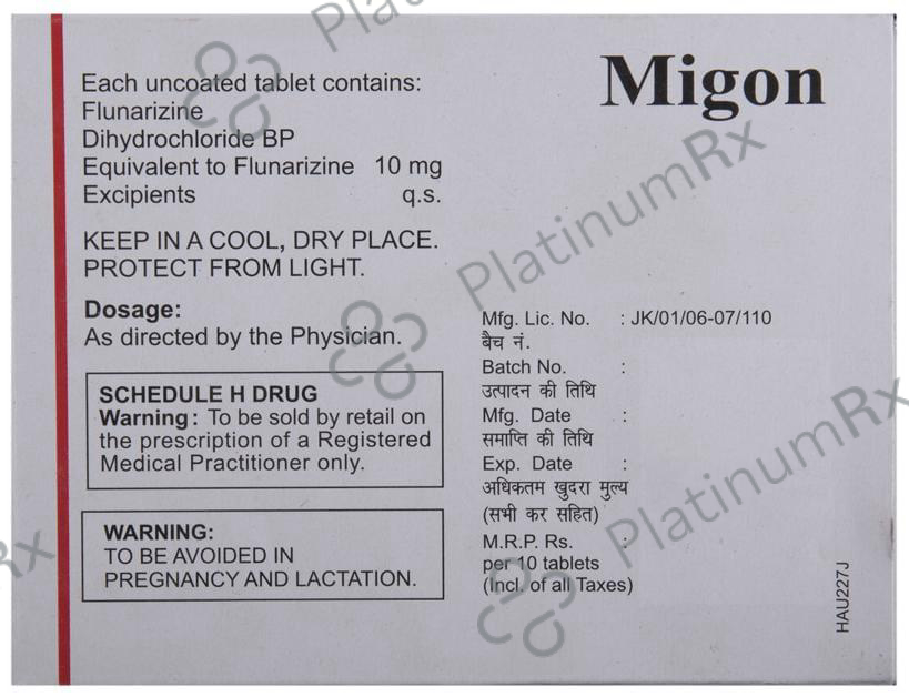 Migon 10mg Tablet 10s