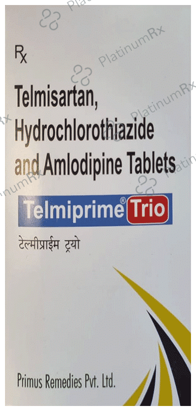 Telmiprime Trio 40mg/5mg/12.5mg Tablet