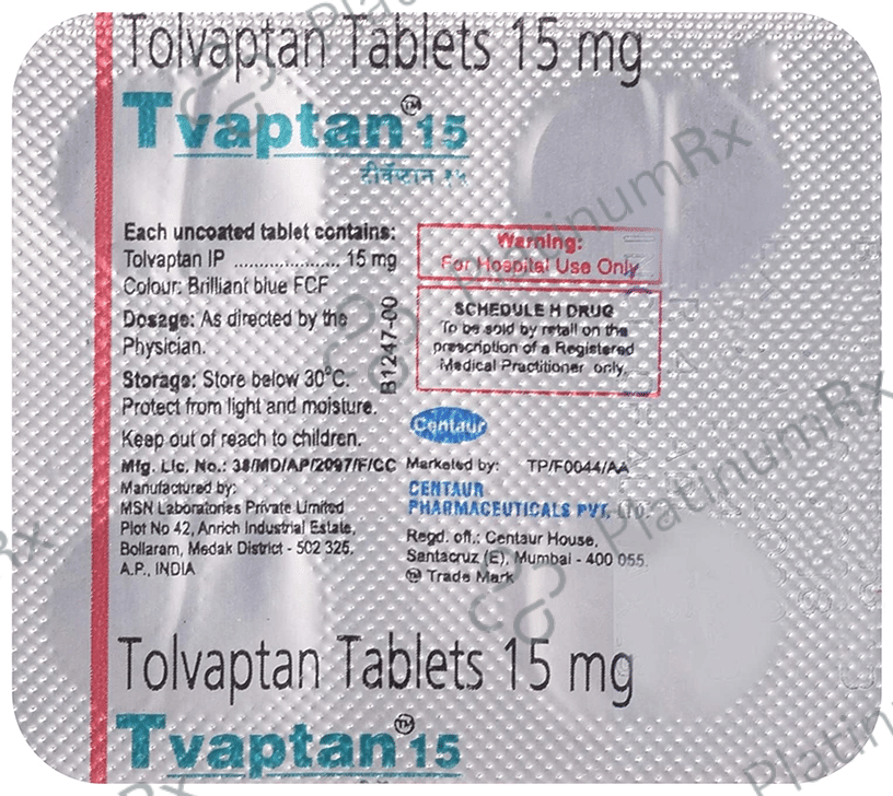 Tvaptan 15mg Tab 4s